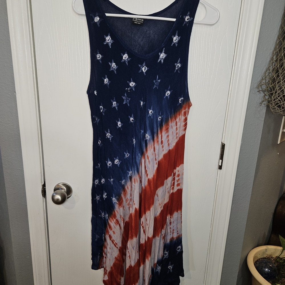 Patriitic Stars And Stripes Dress High Low Dress